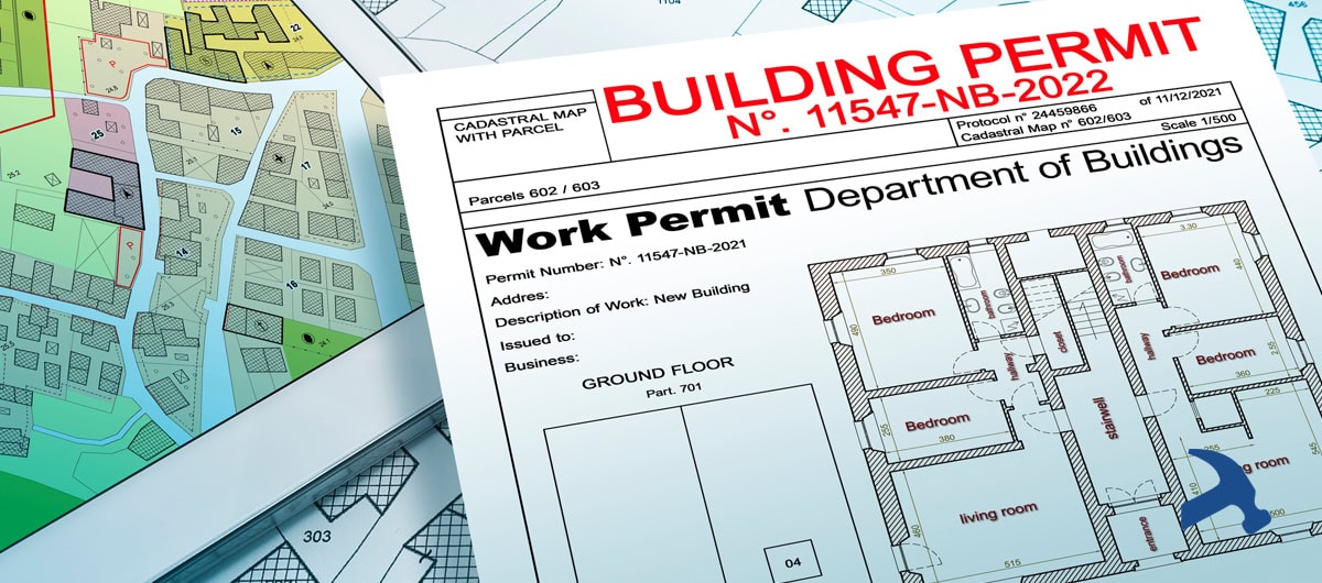 Building permit with plans